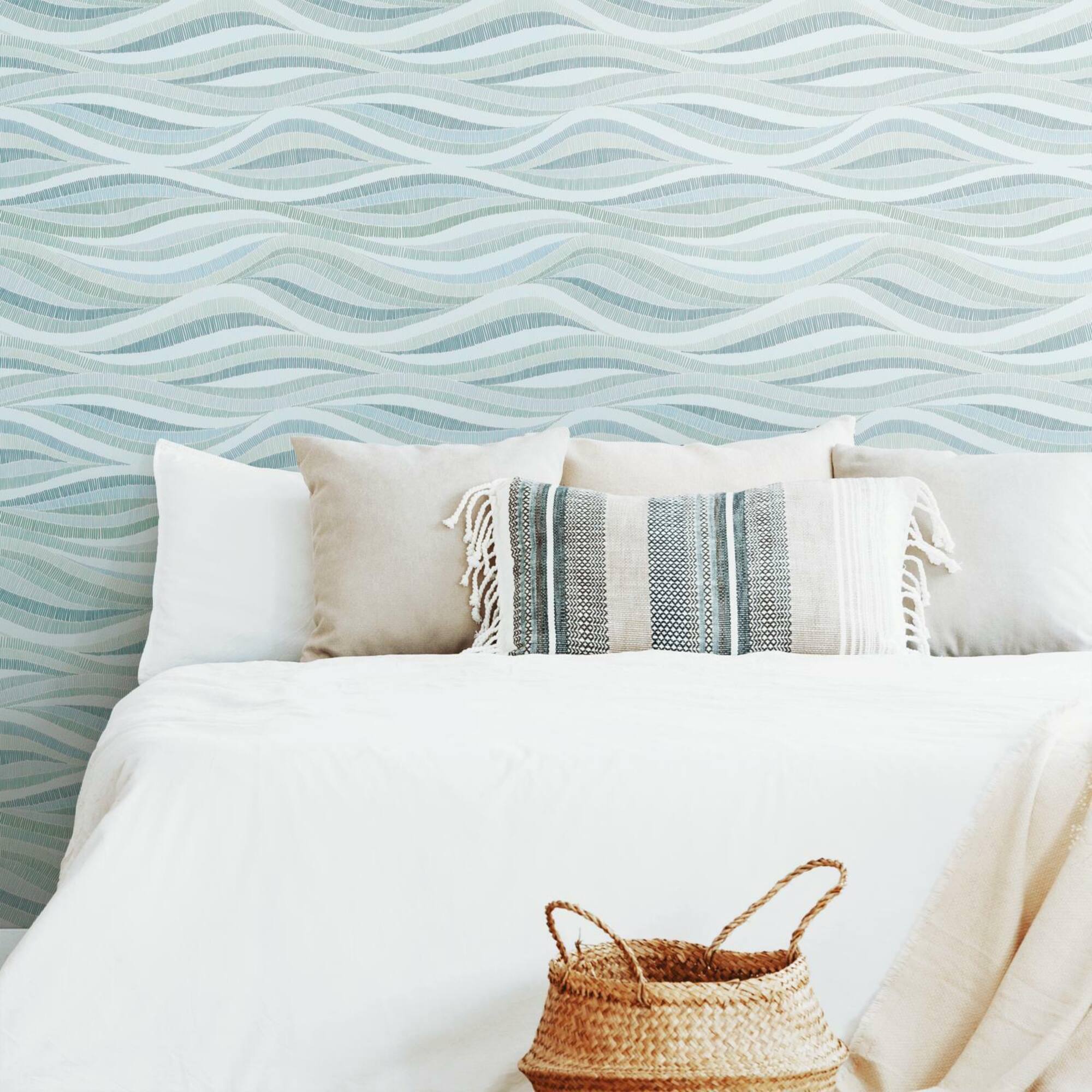 RoomMates Mosaic Waves Peel & Stick Wallpaper